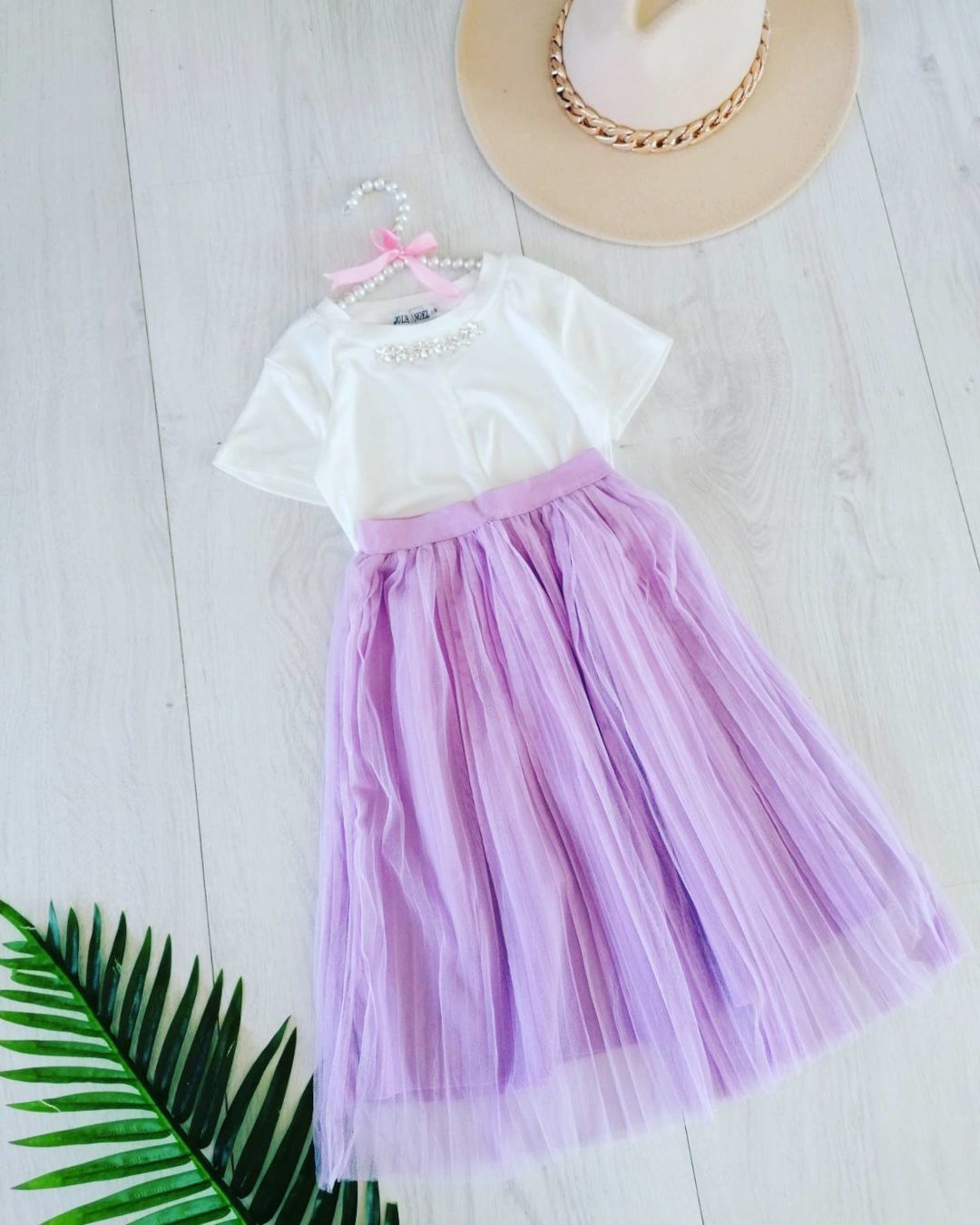 Spódniczka Tiulowa Pastelowy Fiolet - KARMELOWY BUTIK zdjęcie 1