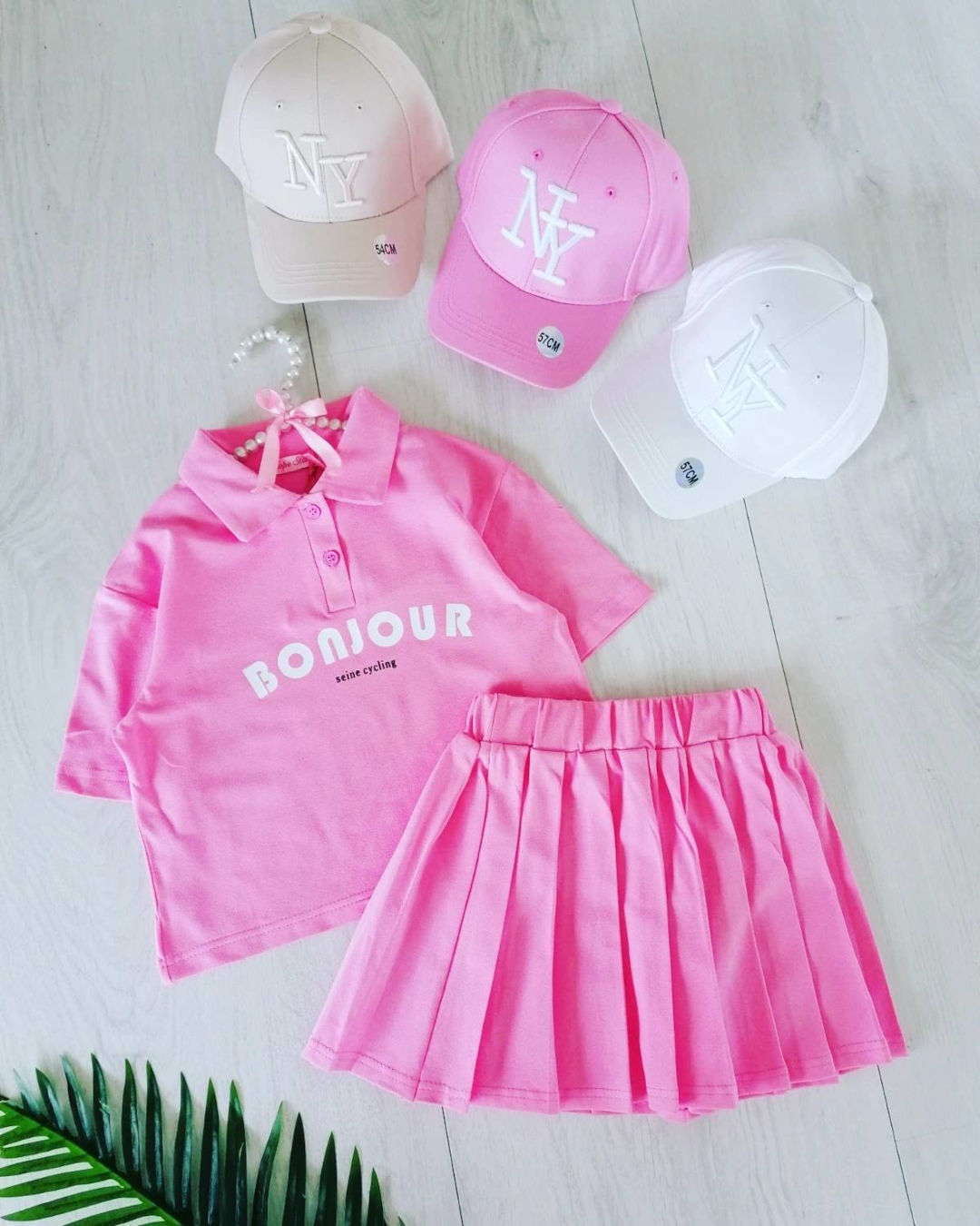 Komplet Bonjour Średni Róż - KARMELOWY BUTIK zdjęcie 1