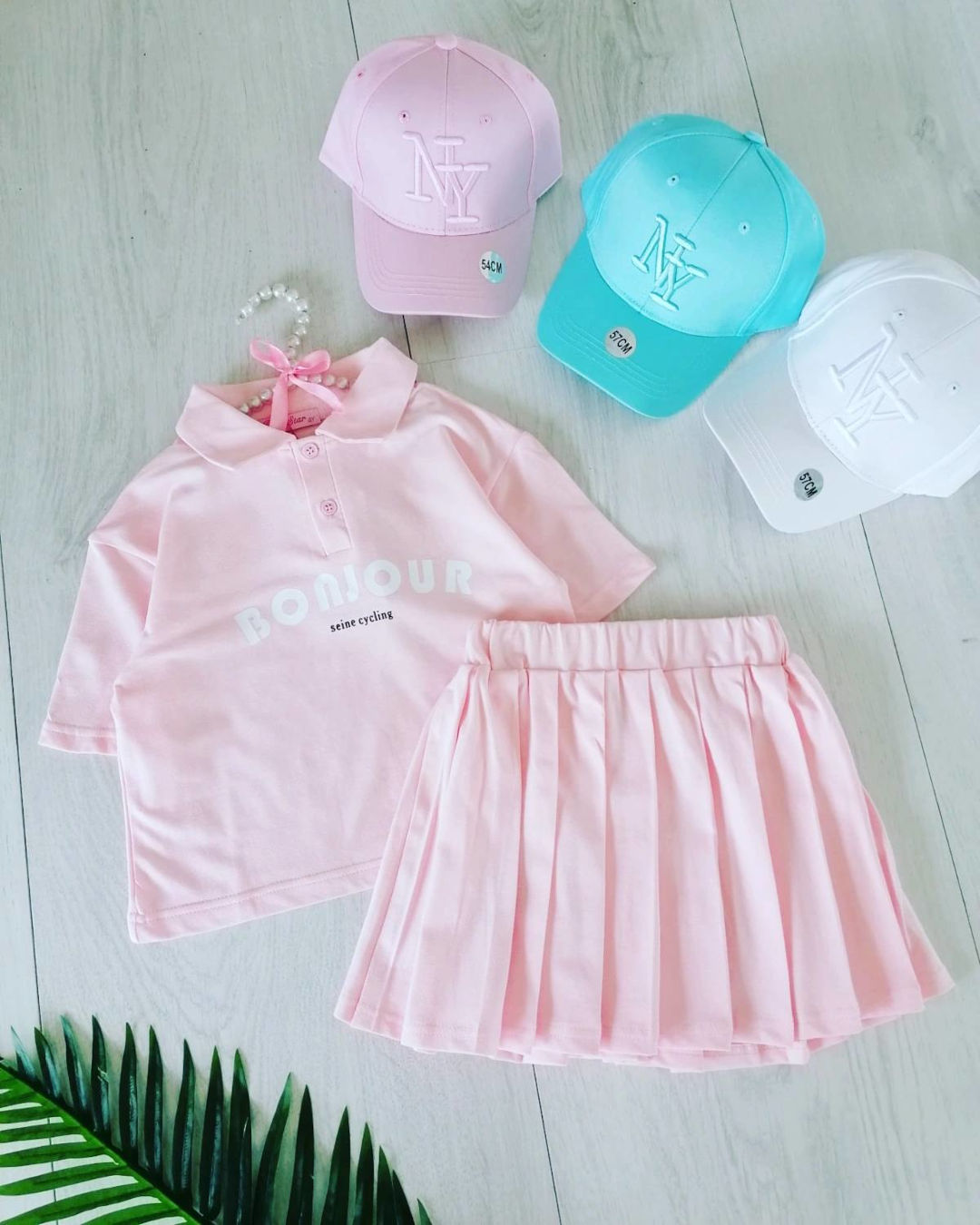 Komplet Bonjour Jasny Róż - KARMELOWY BUTIK zdjęcie 1
