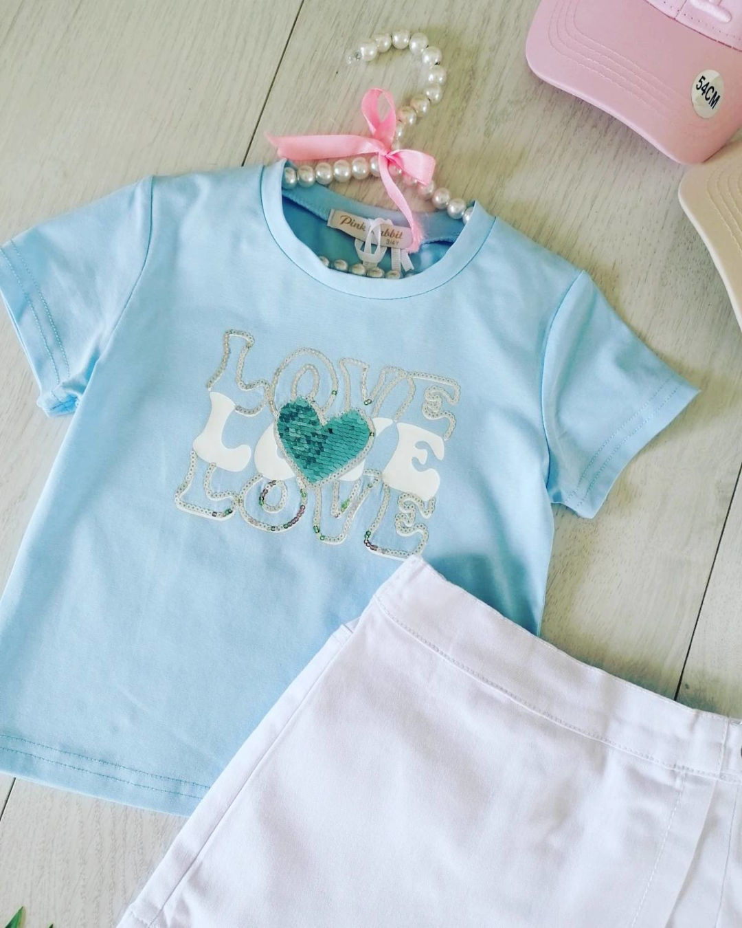 Komplet Love Niebieski - KARMELOWY BUTIK zdjęcie 1