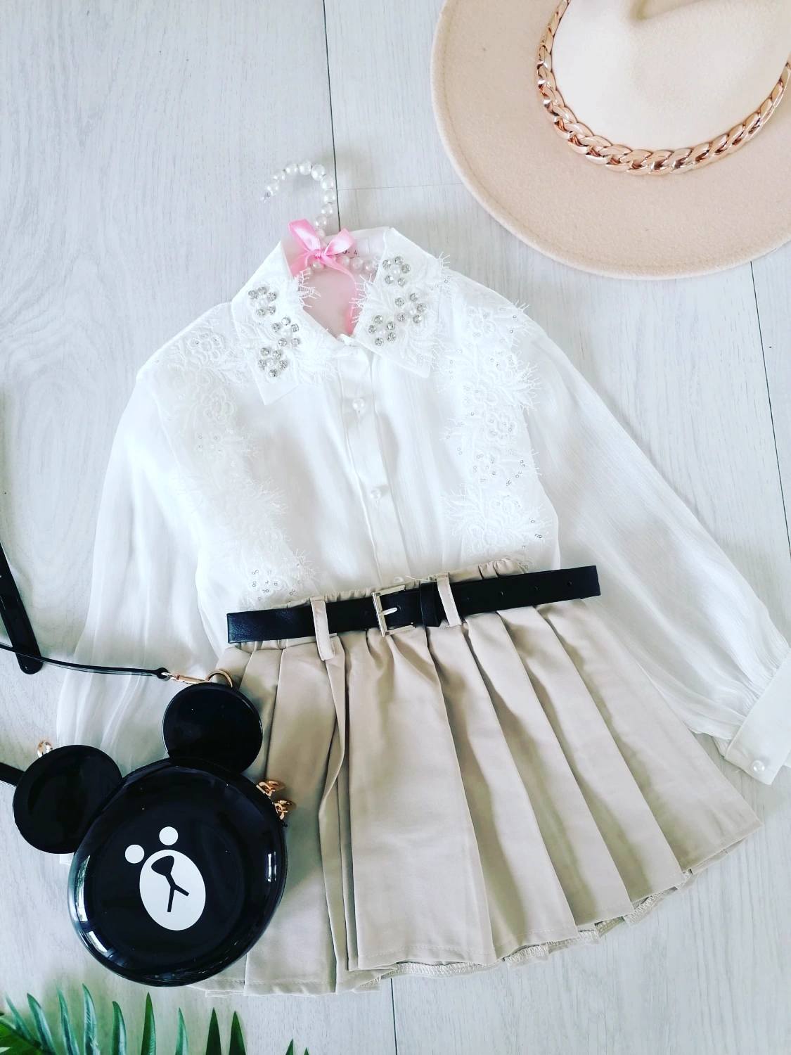 Koszula z Koronką i Perełkami  - KARMELOWY BUTIK zdjęcie 1