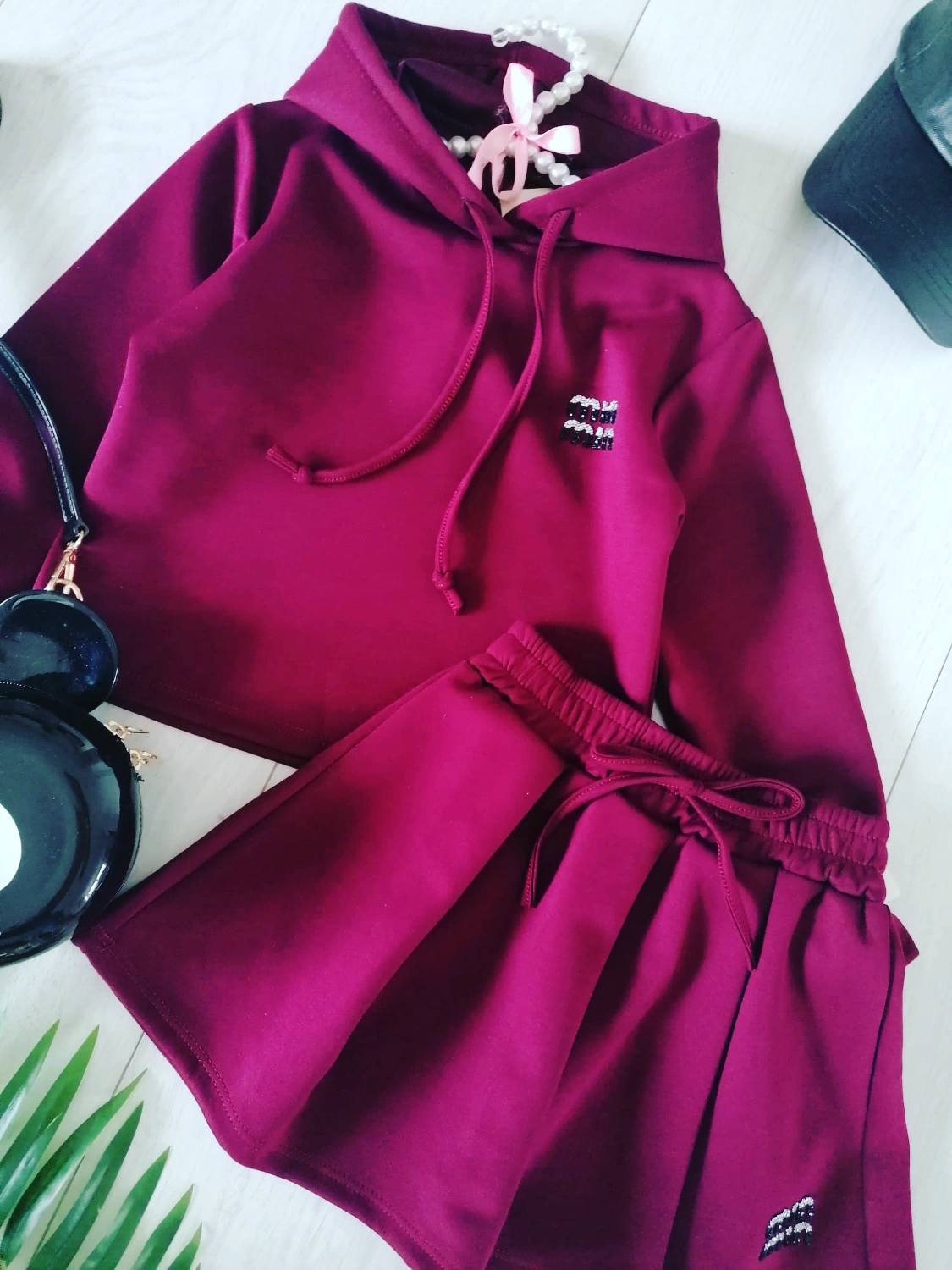 Zestaw Morena Bordowy - KARMELOWY BUTIK zdjęcie 1