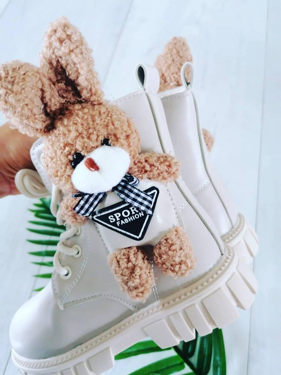Buty Króliczek Beżowe - KARMELOWY BUTIK zdjęcie 1