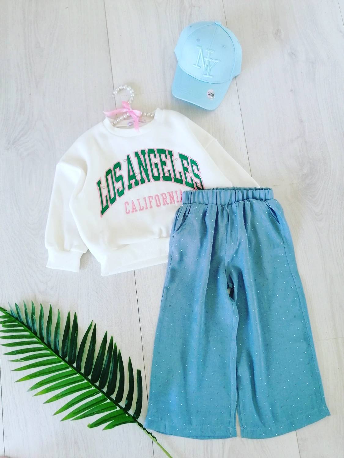 Bluza Los Angeles Śmietankowa - KARMELOWY BUTIK zdjęcie 1