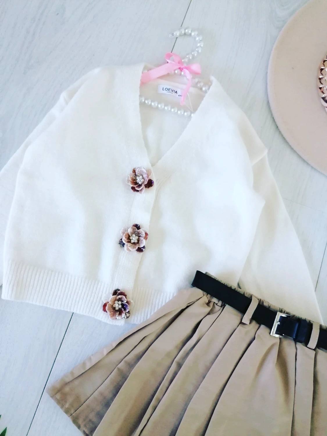 Spódniczka Plisowana z Paskiem Karmel - KARMELOWY BUTIK zdjęcie 1
