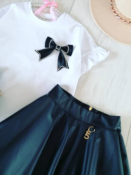Spódniczka z Eko Skóry - KARMELOWY BUTIK zdjęcie 1