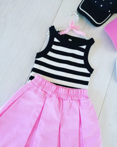 Top w Paski Czarny - KARMELOWY BUTIK zdjęcie 2