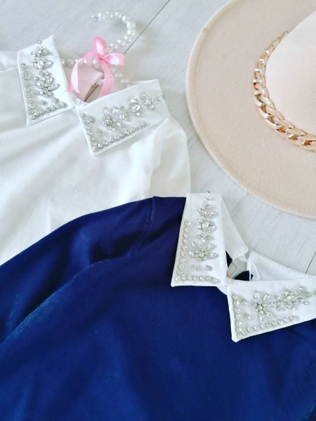 Sweterek School Biały - KARMELOWY BUTIK zdjęcie 2