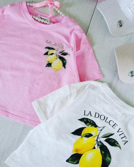 Bluzeczka Dolce Vita Różowa - KARMELOWY BUTIK zdjęcie 3