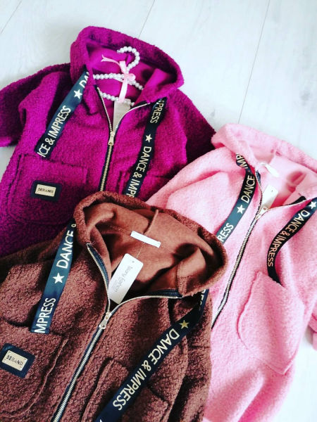 Płaszczyk Baranek Różowy - KARMELOWY BUTIK zdjęcie 2