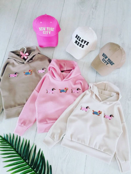 Bluza Jamniczek Ciemny Beż - KARMELOWY BUTIK zdjęcie 3