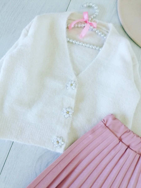 Plisowana Spódniczka z Eko Skóry Jasny Róż - KARMELOWY BUTIK zdjęcie 2