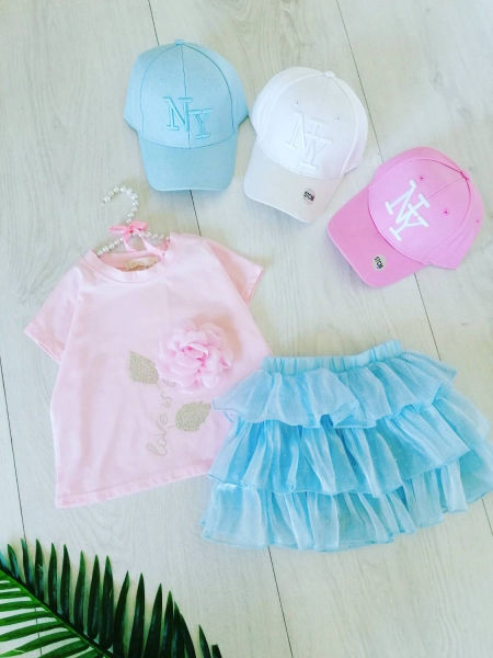 Spódniczka z Cyrkoniami Niebieska - KARMELOWY BUTIK zdjęcie 4