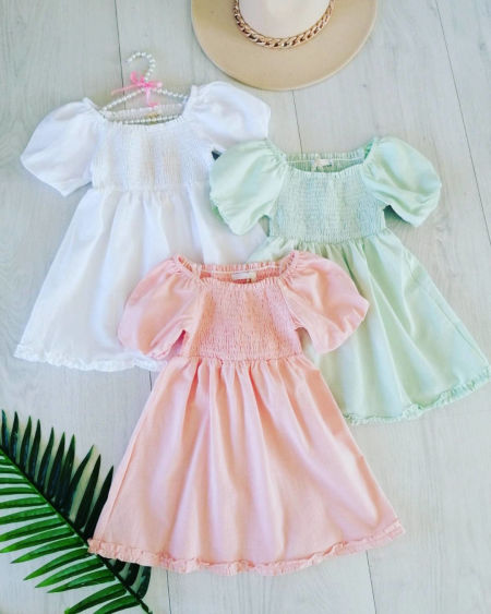 Sukienka Leticia Pudrowa - KARMELOWY BUTIK zdjęcie 1