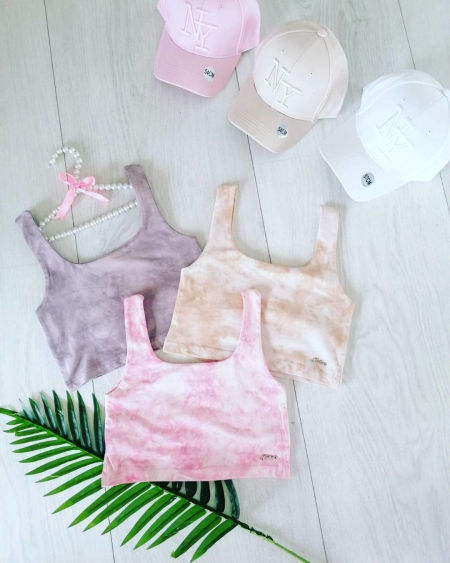 Top Marmurkowy Beżowy - karmelowybutik zdjęcie 1