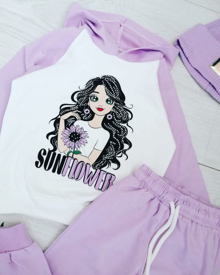 Dres Sunflower Fioletowy - KARMELOWY BUTIK zdjęcie 2