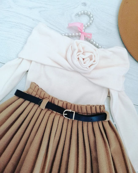 Sweterek Rose Kremowy - KARMELOWY BUTIK zdjęcie 3