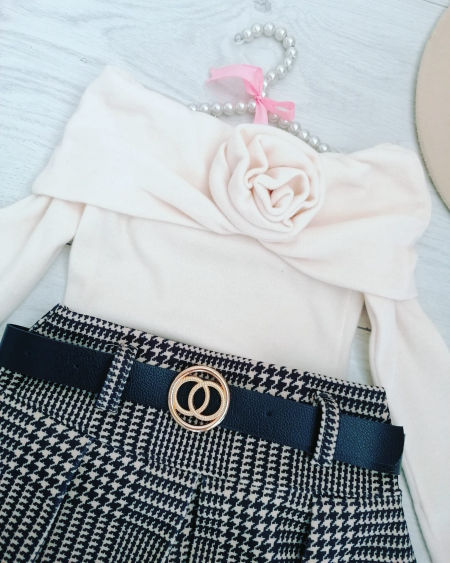 Sweterek Rose Kremowy - KARMELOWY BUTIK zdjęcie 1