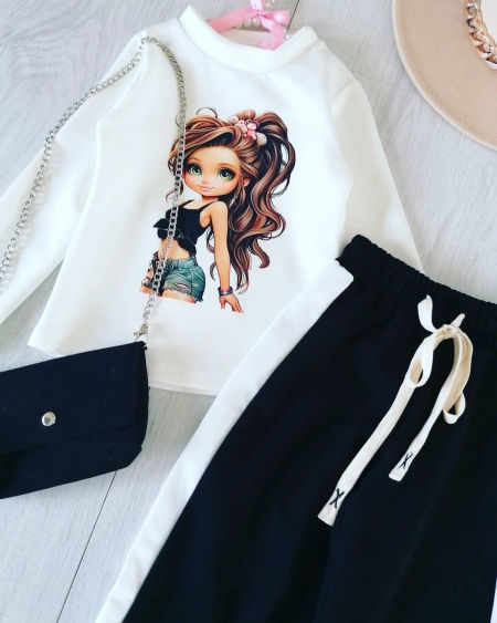 Spodnie z Lampasem Czarne - KARMELOWY BUTIK zdjęcie 1
