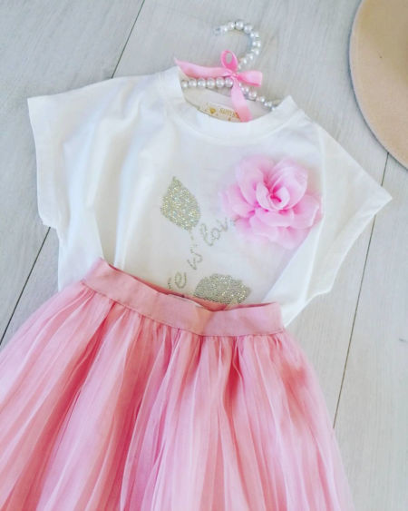 Spódniczka Tiulowa Pastelowy Róż - KARMELOWY BUTIK zdjęcie 2