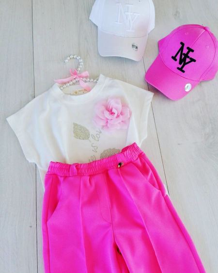 Bluzeczka z Różą Biała - KARMELOWY BUTIK zdjęcie 3