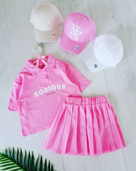 Komplet Bonjour Średni Róż - KARMELOWY BUTIK zdjęcie 1