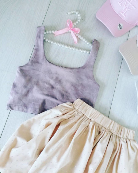 Top Marmurkowy Fioletowy - karmelowybutik zdjęcie 3