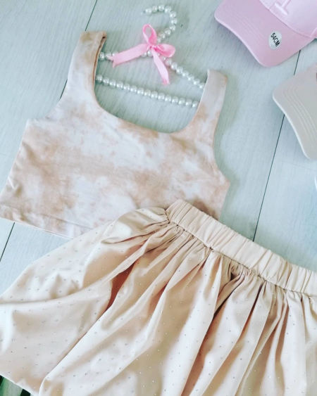 Top Marmurkowy Beżowy - karmelowybutik zdjęcie 3