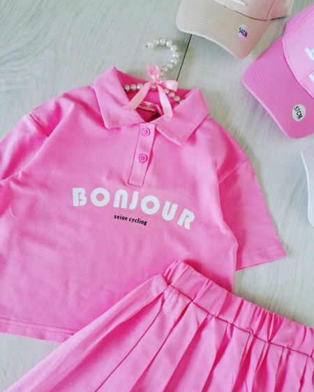 Komplet Bonjour Średni Róż - KARMELOWY BUTIK zdjęcie 2