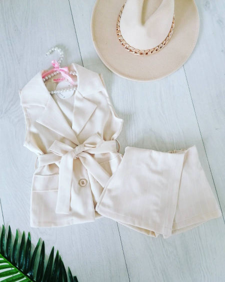 Zestaw Chloe Jasny Beż - KARMELOWY BUTIK zdjęcie 1
