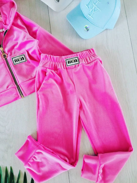 Dres Welurowy Fuksja - KARMELOWY BUTIK zdjęcie 1