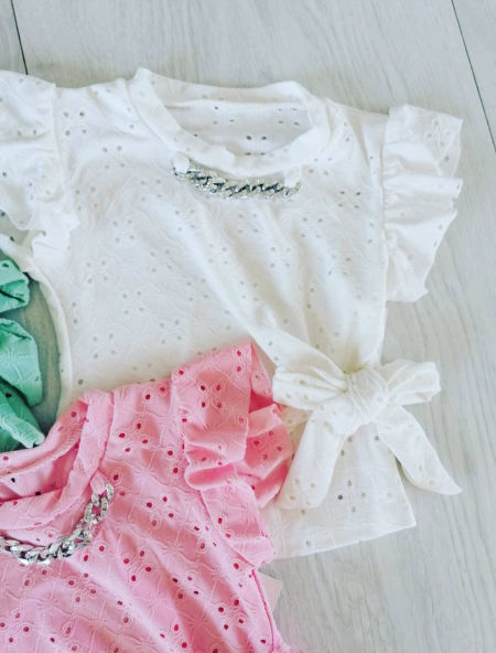 Bluzeczka Ażurowa Biała - KARMELOWY BUTIK zdjęcie 2