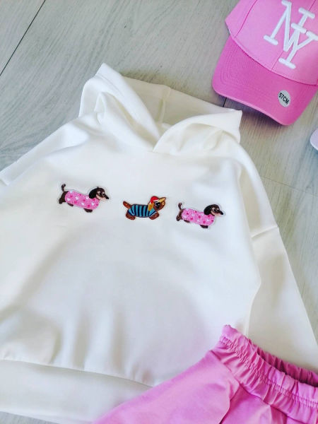 Bluza Jamniczek Biała - KARMELOWY BUTIK zdjęcie 2