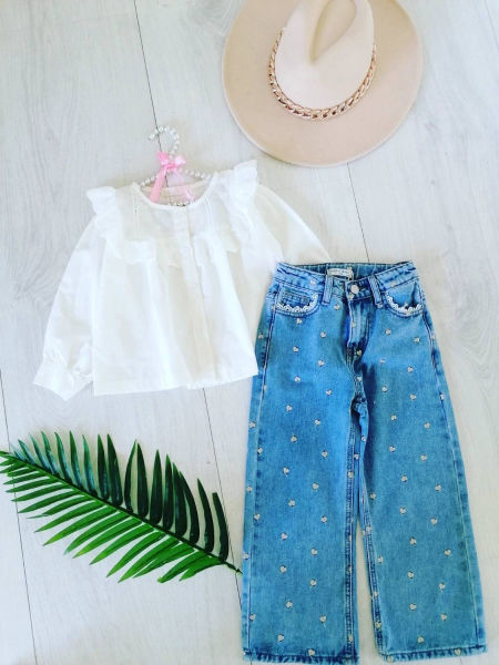 Koszula z Koronkową Falbanką - KARMELOWY BUTIK zdjęcie 2