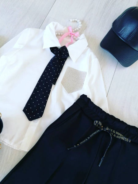 Spodnie z Przeszyciem Czarne - KARMELOWY BUTIK zdjęcie 3