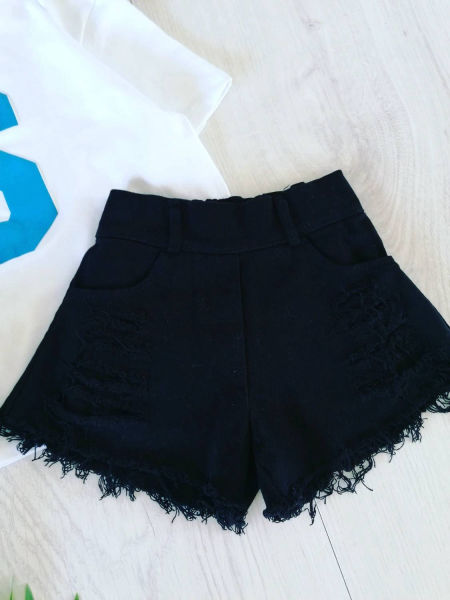 Szorty z Przetarciami - KARMELOWY BUTIK zdjęcie 2