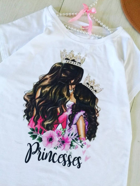 T shirt Princess Biały - KARMELOWY BUTIK zdjęcie 1