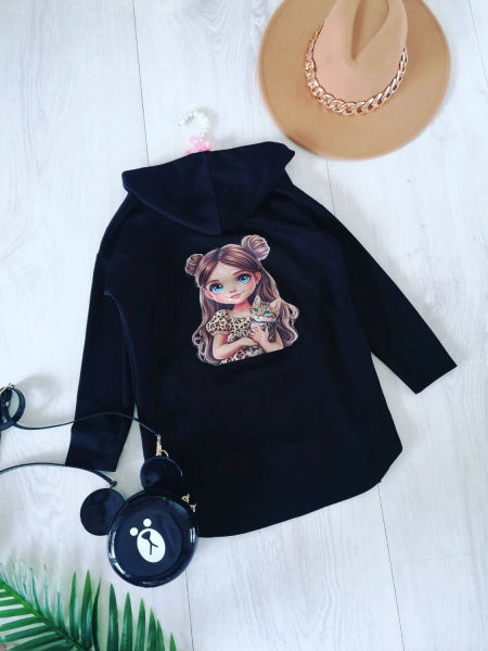 Bluzo Płaszczyk Czarny - KARMELOWY BUTIK zdjęcie 1