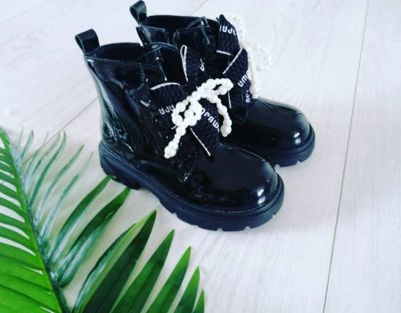 Buty z Kokardami Czarne  - KARMELOWY BUTIK zdjęcie 1
