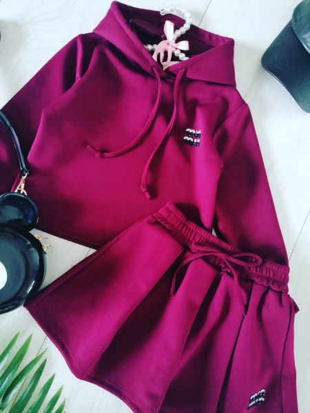 Zestaw Morena Bordowy - KARMELOWY BUTIK zdjęcie 1