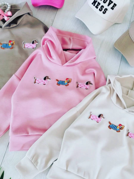 Bluza Jamniczek Ciemny Beż - KARMELOWY BUTIK zdjęcie 2
