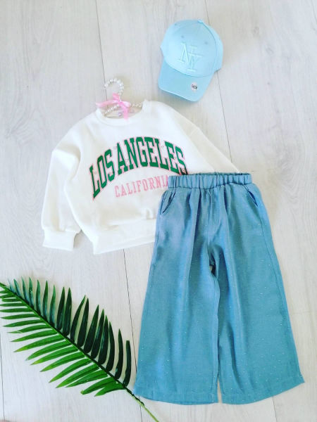 Bluza Los Angeles Śmietankowa - KARMELOWY BUTIK zdjęcie 1