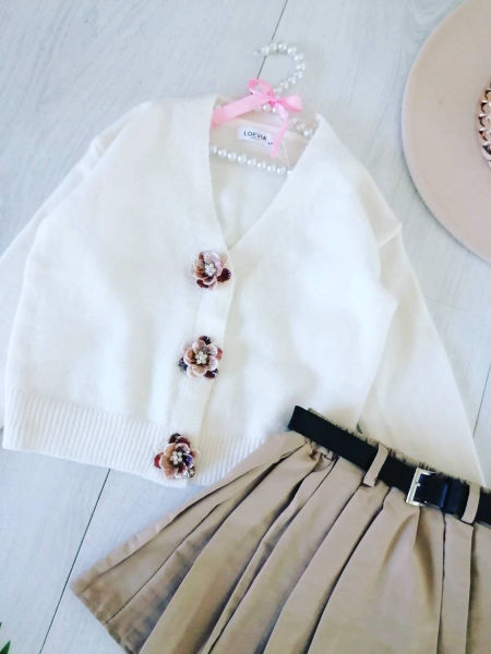 Spódniczka Plisowana z Paskiem Karmel - KARMELOWY BUTIK zdjęcie 1